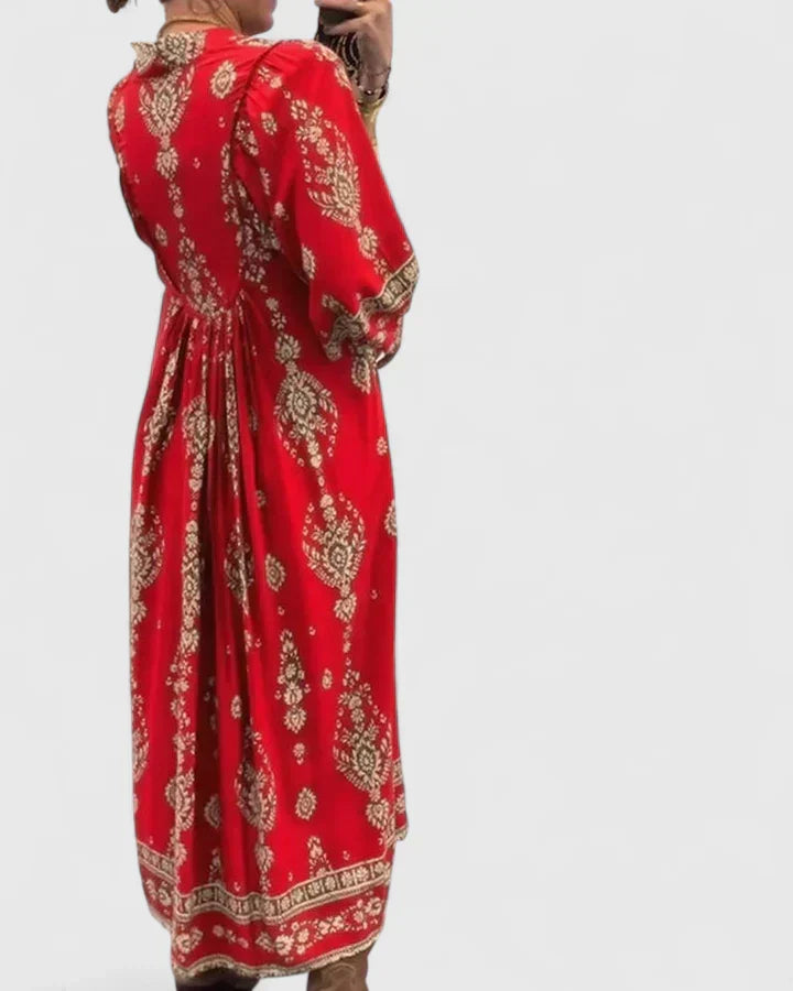Claire Bohemian V-neck Maxi Dress - Elena Harper