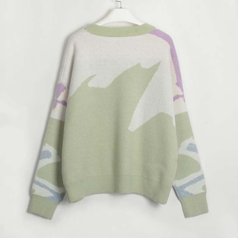 Casual Color Block Pullover