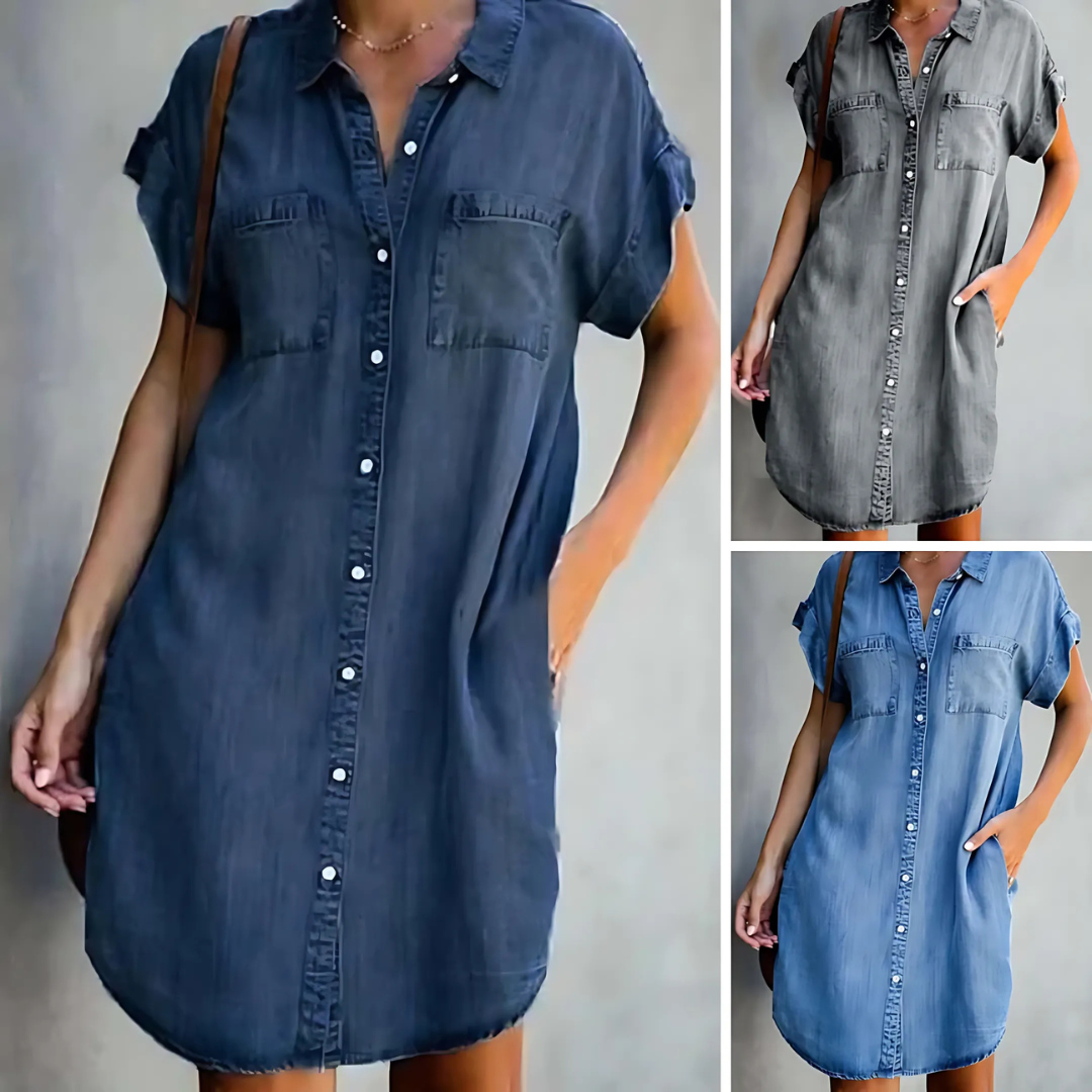 Adaline Summer Dress with Belly Coverage - Elena Harper