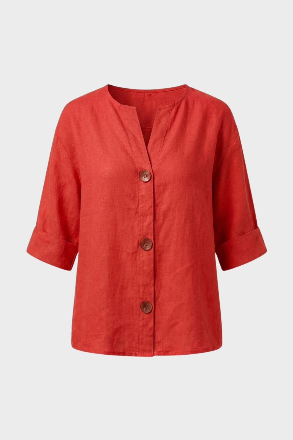 Women's Linen Blouse | Casual Buttons