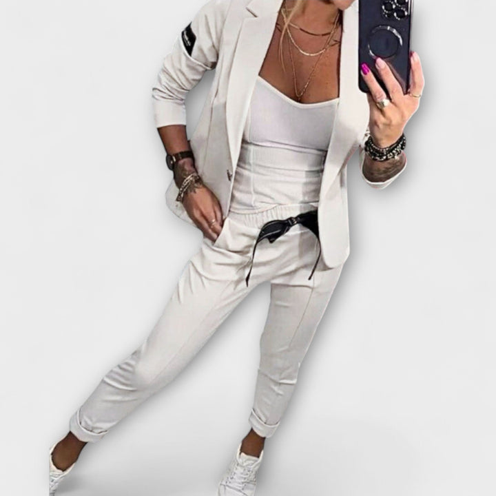 Malou - Coordinated Set of Top, Jacket, and Pants