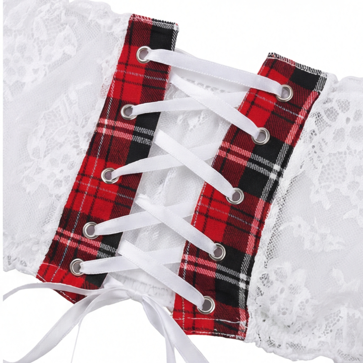 Coquette Playful Schoolgirl Lace Lingerie Set - Elena Harper