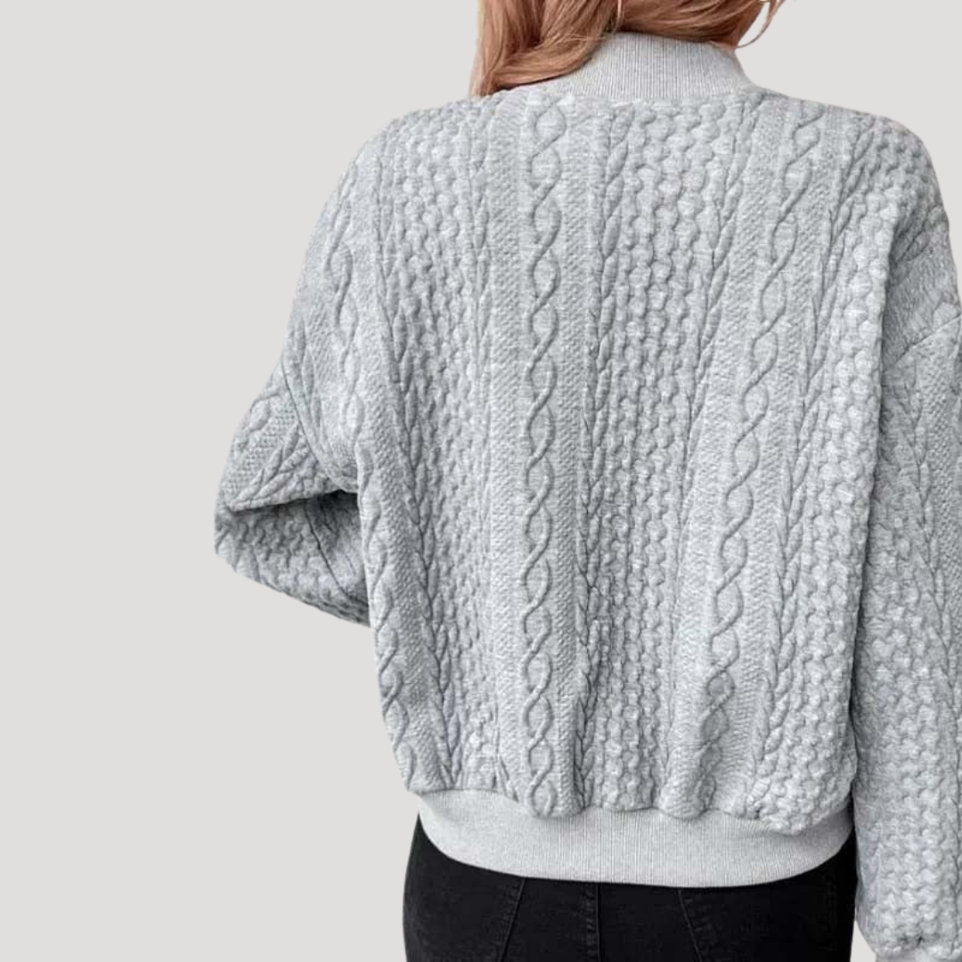 Women's Buttoned Cable Knit Cardigan