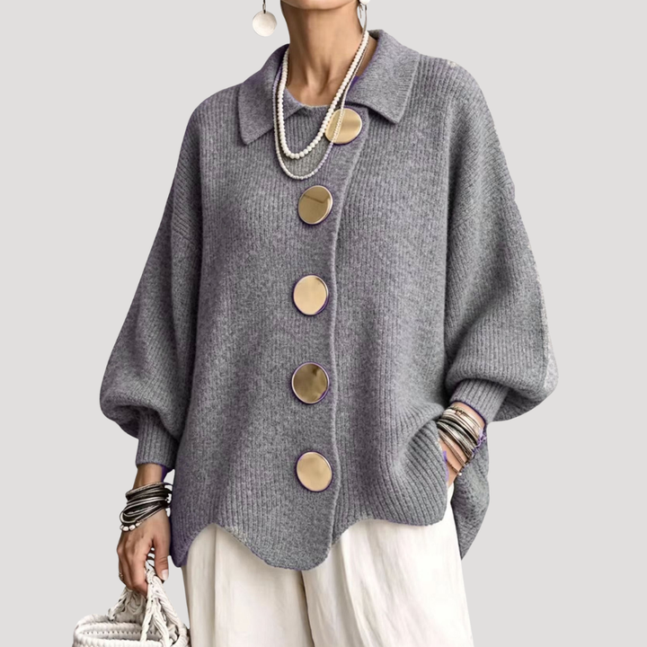 Women's Oversized Buttoned Cardigan
