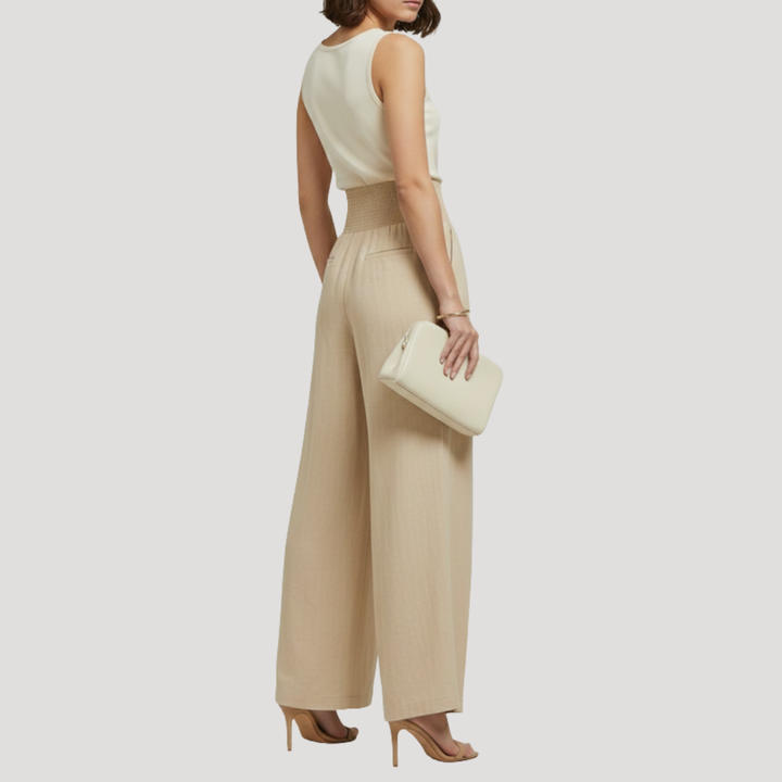Women's Smocked Waist Wide Leg Pants