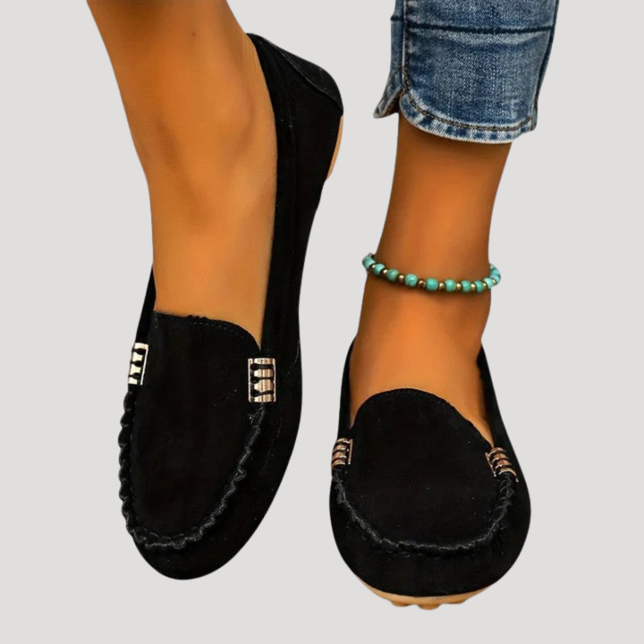 Casual Women’s Flat Shoes with Visible Stitching