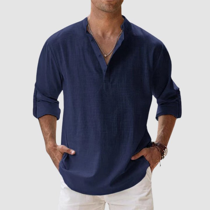 Lewis Breathable Linen Shirt - Elena Harper