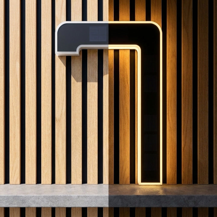 HausGlanz™ Modern Solar-LED House Number