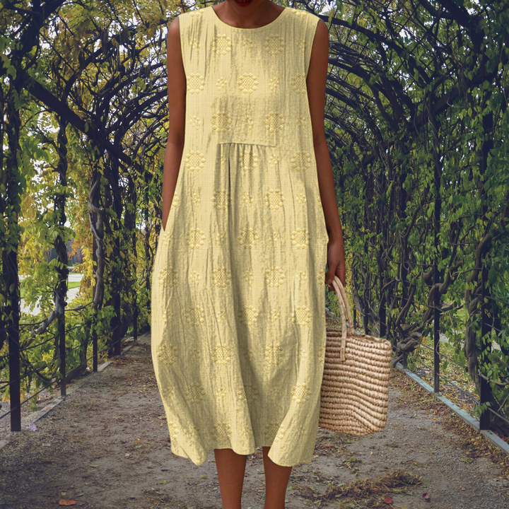 Aikaterini Elegant sleeveless dress with pockets - Elena Harper