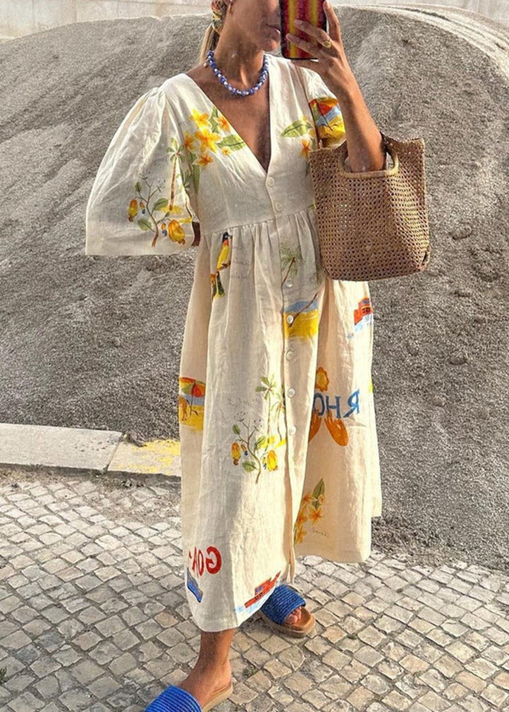 Chyna  Mediterranean Maxi Dress