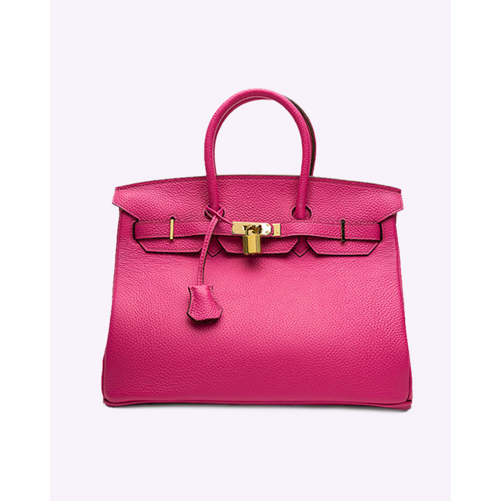 Elegant Women's Handbag with Gold Lock Detail