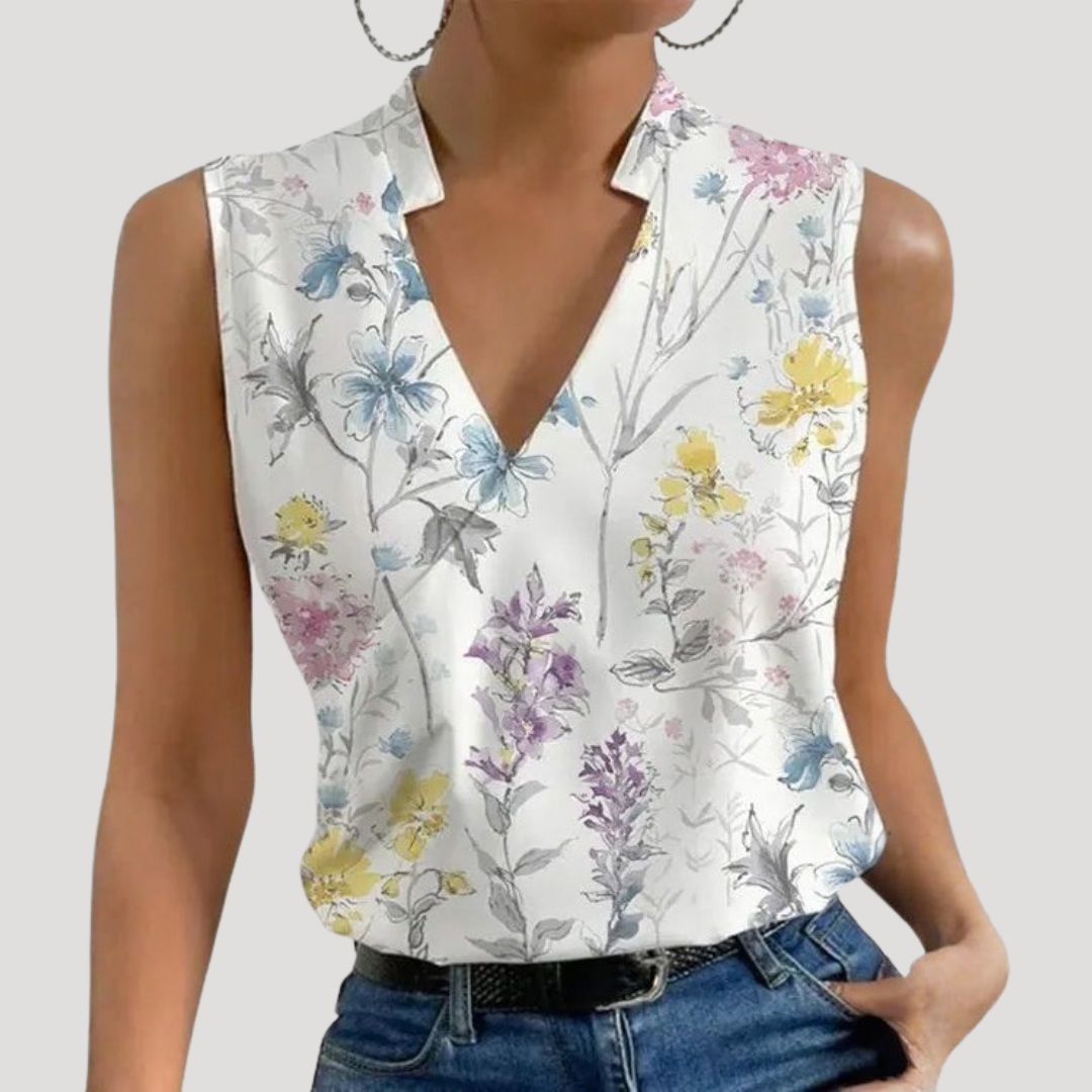 Chic Women's Sleeveless V-Neck Top
