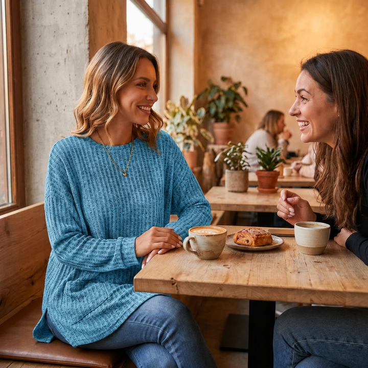Camilla | Stylish and Comfortable Oversized Knit Sweater with Waffle Texture