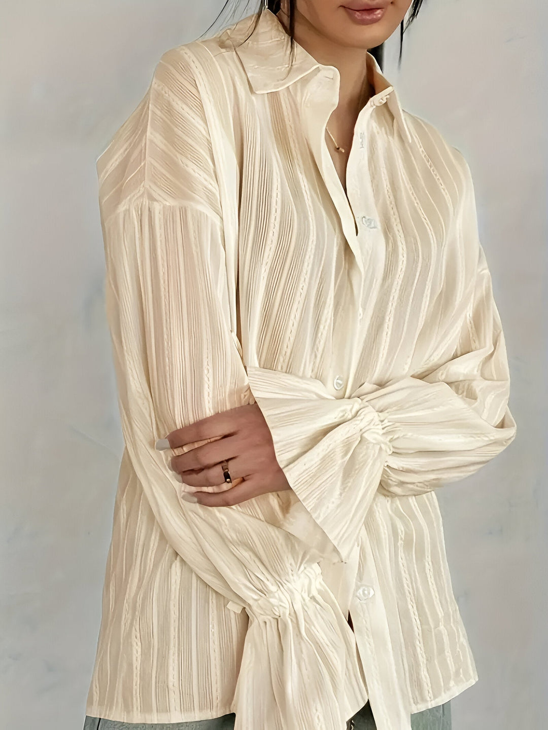 Benja - Shirt with Embroidered Collar