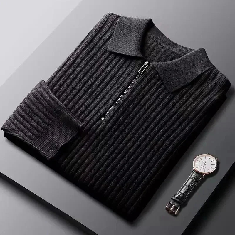 Maximilian | Modern and Elegant Zipper Sweater