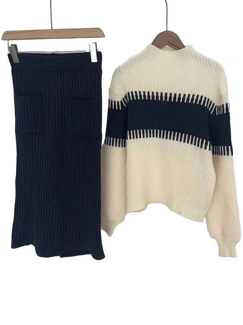 Two-Piece Ribbed Texture Set - Coordinated and Comfortable