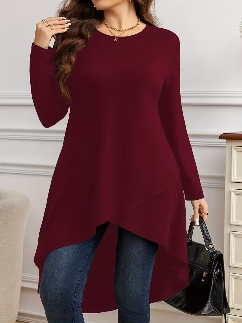 Neasa Elegant Long Sleeve T-Shirt - Elena Harper