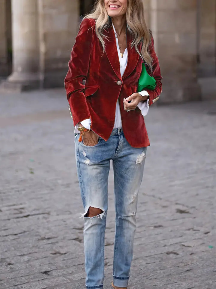 BLAZER IN CUSTOMIZATION WITH GOLD BUTTONS FOR WOMEN