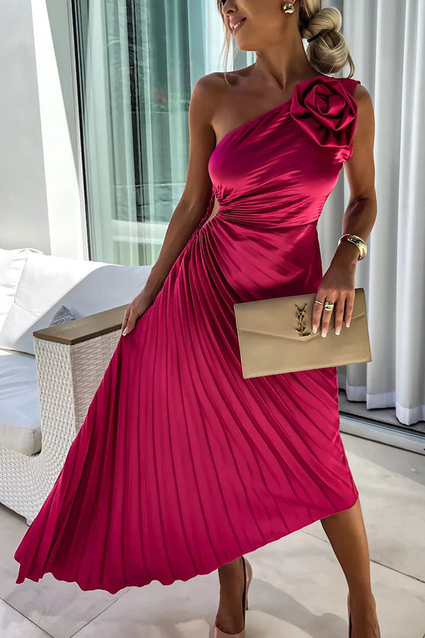 Dariella Romantic One-Shoulder Floral Dress - Elena Harper