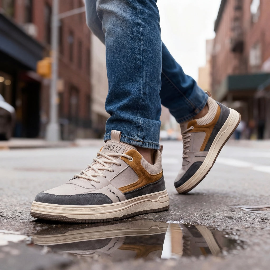 ELENA HARPER™  |  LEATHER SLIP-ON SNEAKERS FOR MEN