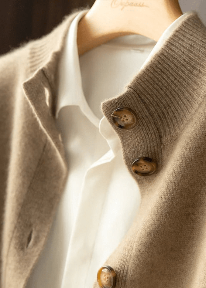 Fern Cardigan With Elegant Buttons - Elena Harper