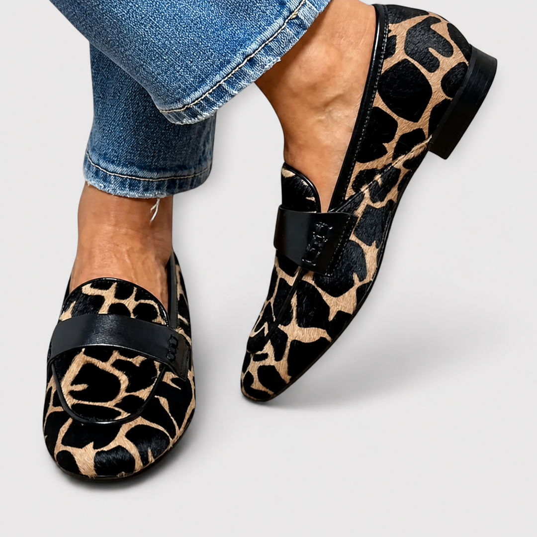 Léonie Leopard Moccasin, view 2 - Elena Harper