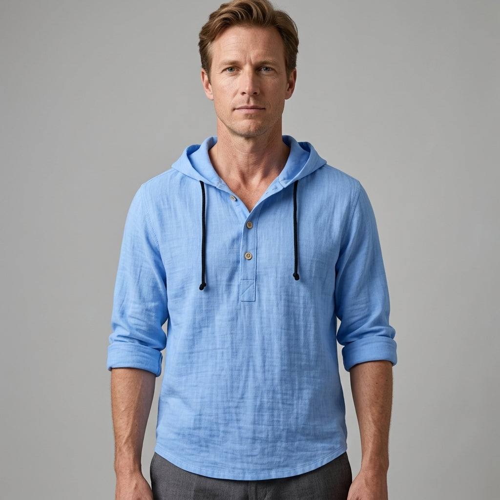 Harrington Oxford | Hooded Summer Shirt For Men