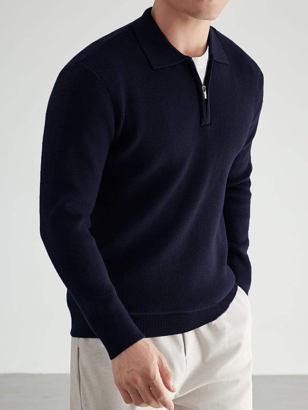 Alexander | Refined Quarter-Zip Polo Sweater for Everyday Wear
