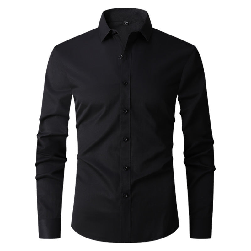 Slim Fit Long Sleeve Shirt for Men - Ideal for Spring and Autumn