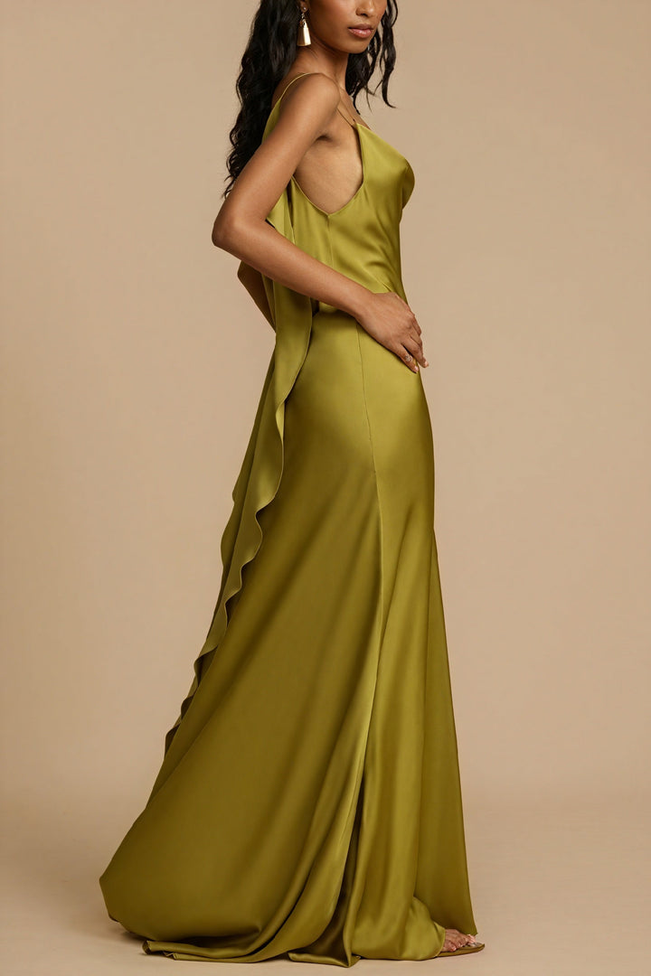 Long Slip Dress with Slit - Elena Harper