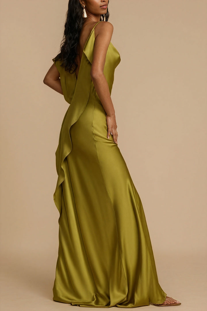 Long Slip Dress with Slit - Elena Harper