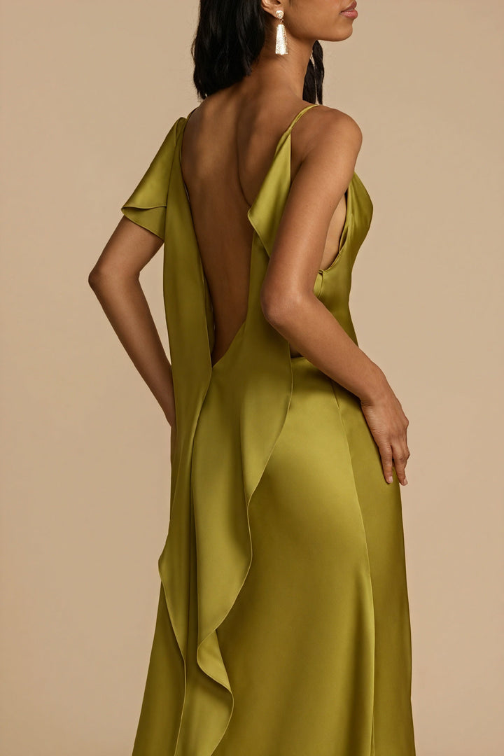 Long Slip Dress with Slit - Elena Harper