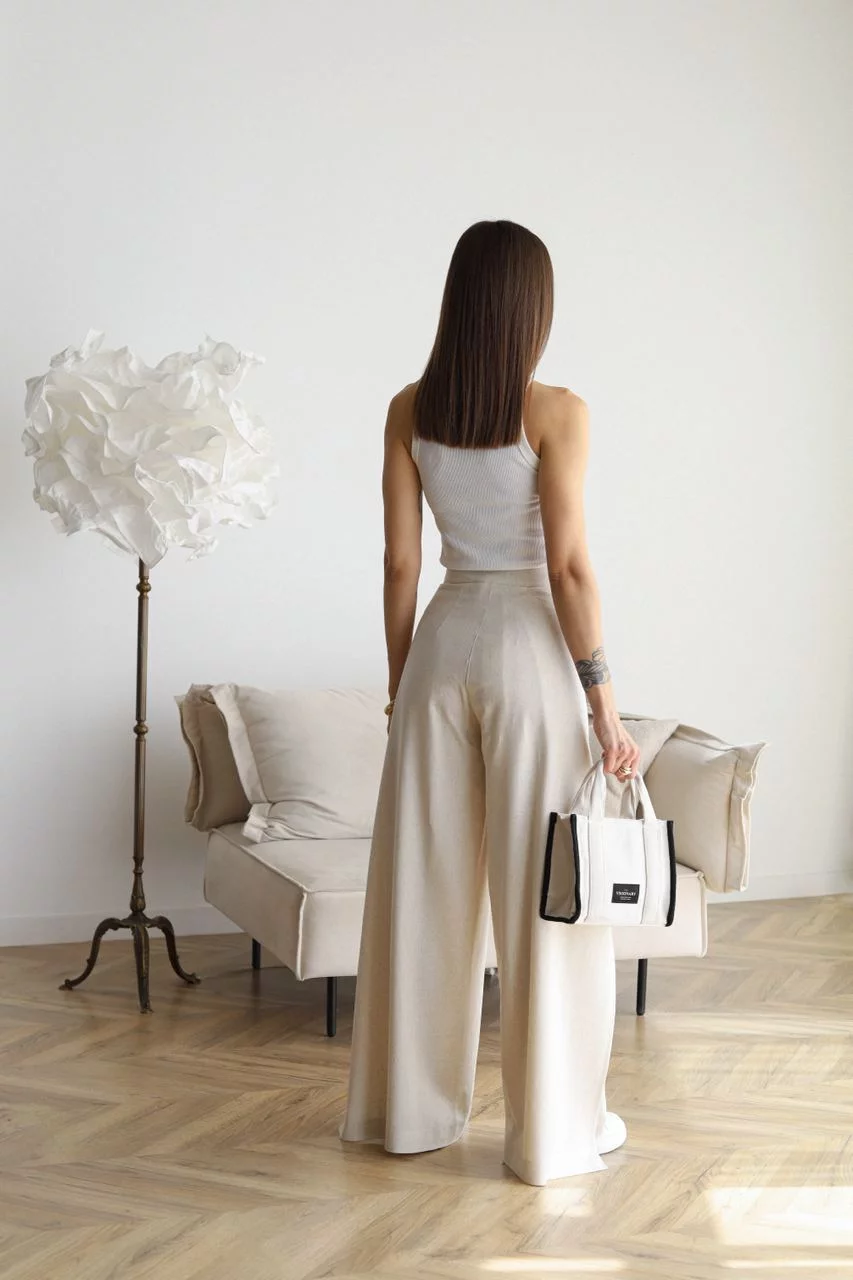 ARIANE – WOMEN’S WIDE-LEG LINEN PANTS
