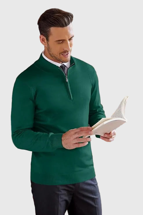 Adrián Zippered Neck Sweater - Elena Harper