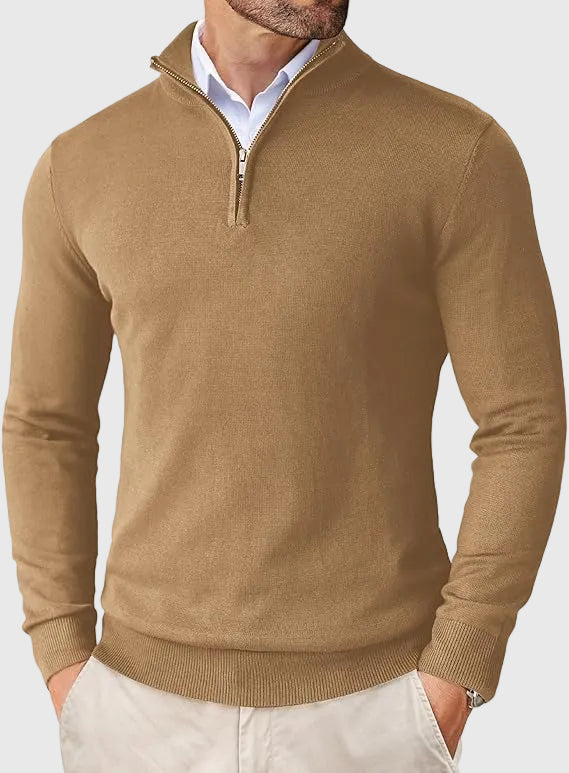 Adrián Zippered Neck Sweater - Elena Harper