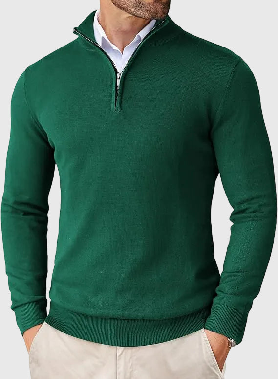 Adrián Zippered Neck Sweater - Elena Harper