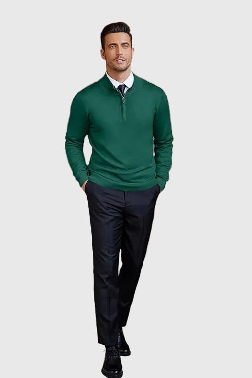 Adrián Zippered Neck Sweater - Elena Harper
