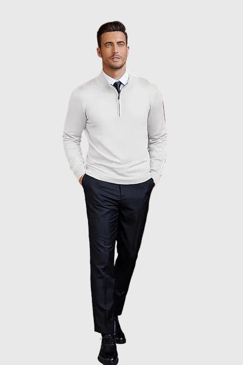 Adrián Zippered Neck Sweater - Elena Harper