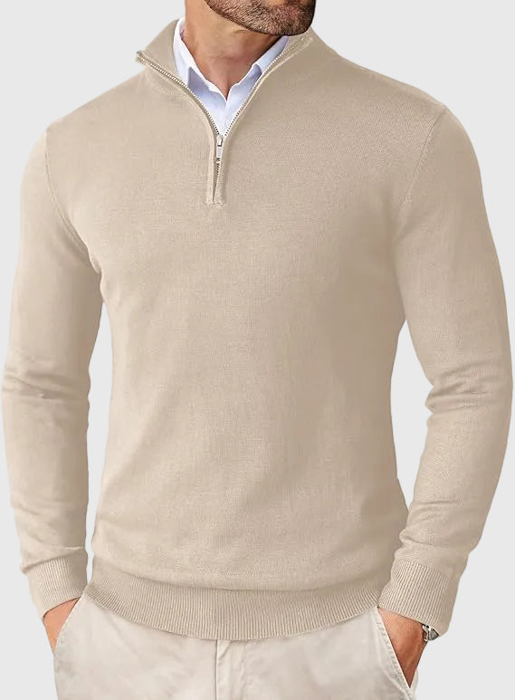 Adrián Zippered Neck Sweater - Elena Harper