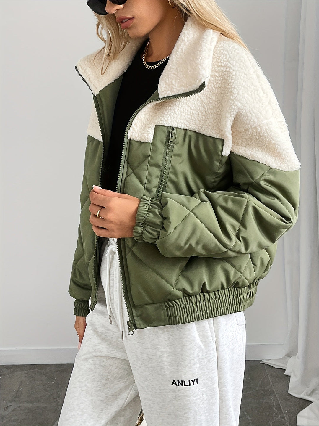 Monique - Chic Padded Teddy Down Jacket