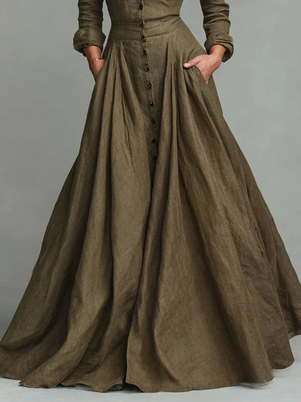 Vintage Shirt Dress to the Floor - Elena Harper