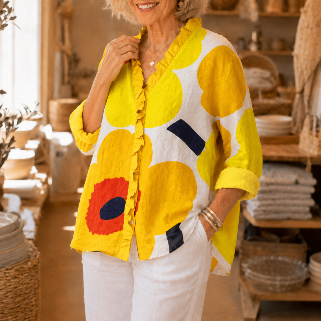 Christina | Casual and Comfortable Women's Tunic Blouse with Ruffles