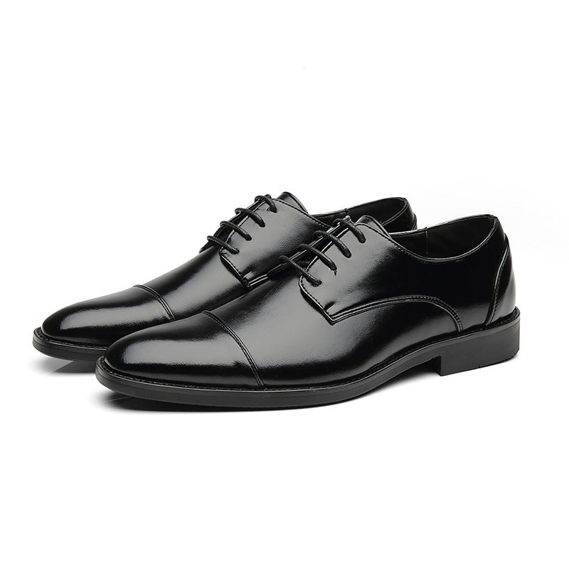 Elegant leather lace-up shoes for men Viktor, view 7 - Elena Harper