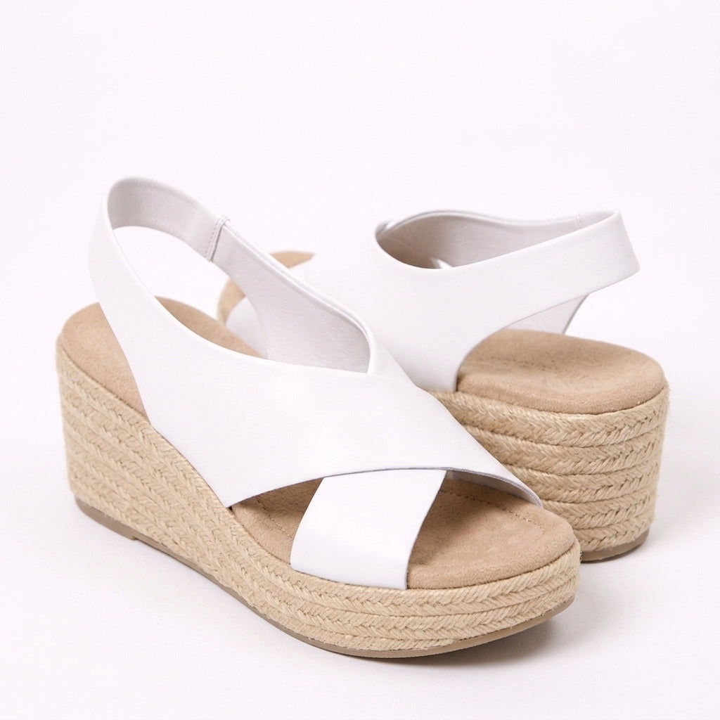 Crossover Espadrille Wedge Sandals Summer