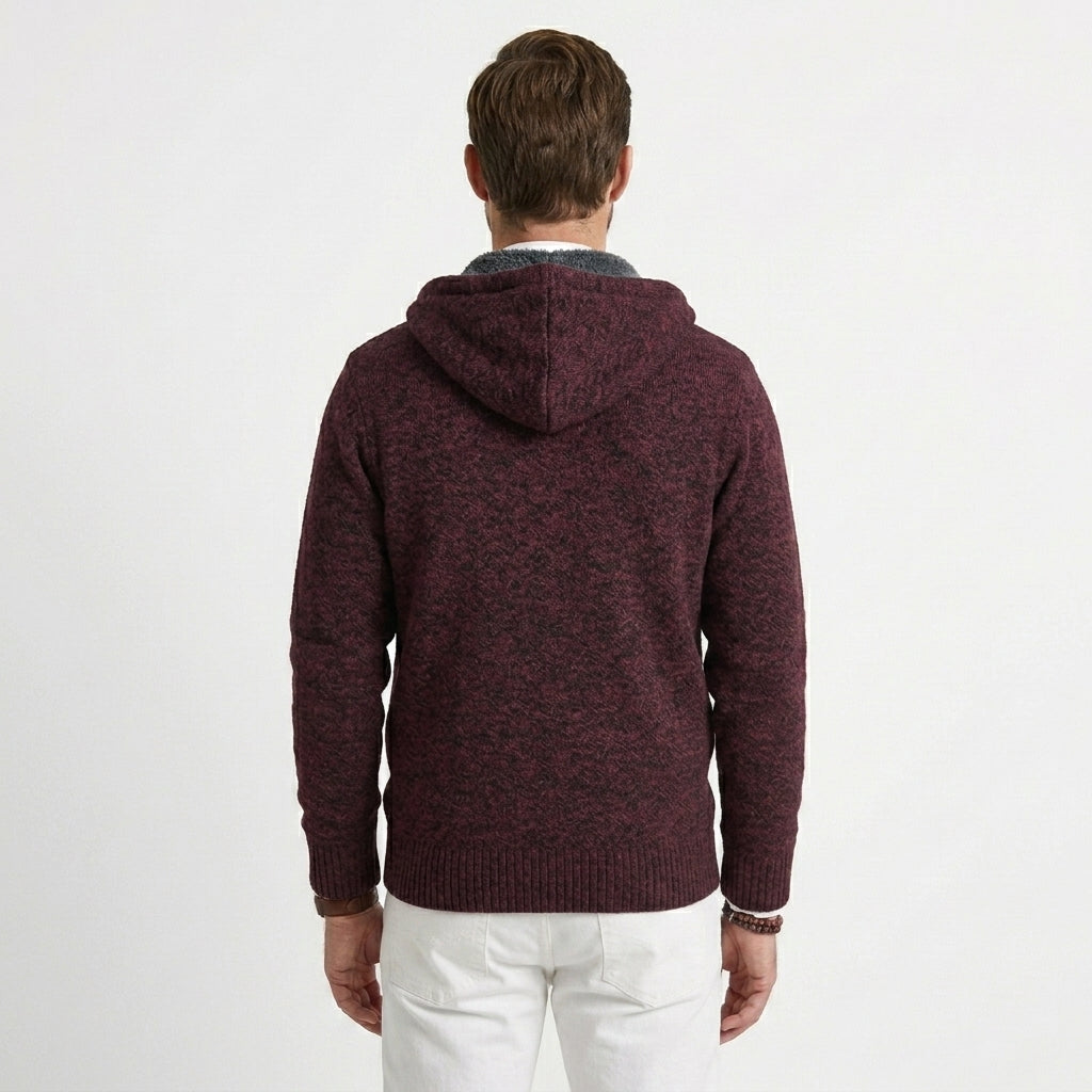 Zip-Up Knit Cardigan For Men