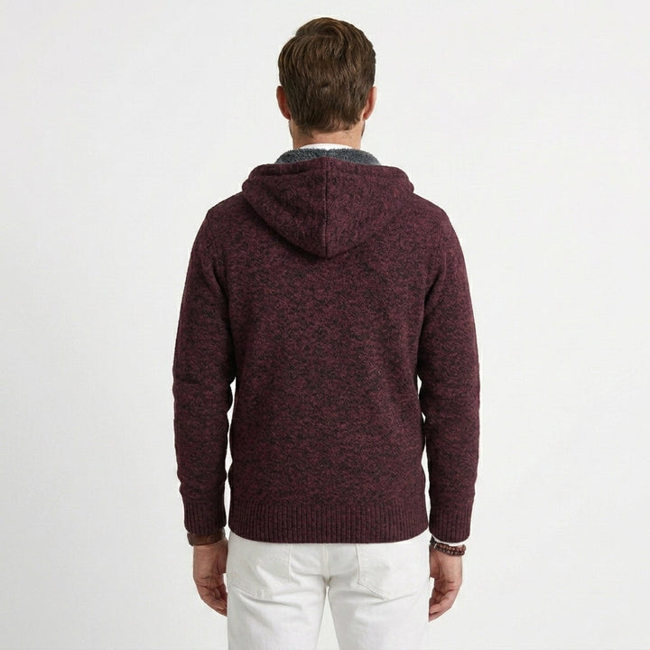 Zip-Up Knit Cardigan For Men