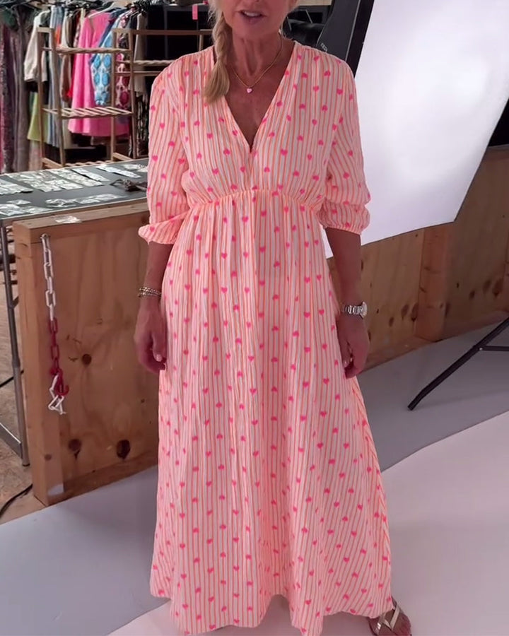 Sophia Sweet Heart Flow Maxi Dress - Elena Harper