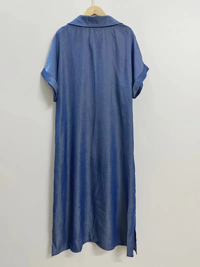 Samira-Shirt dress with fixed pockets - Elena Harper