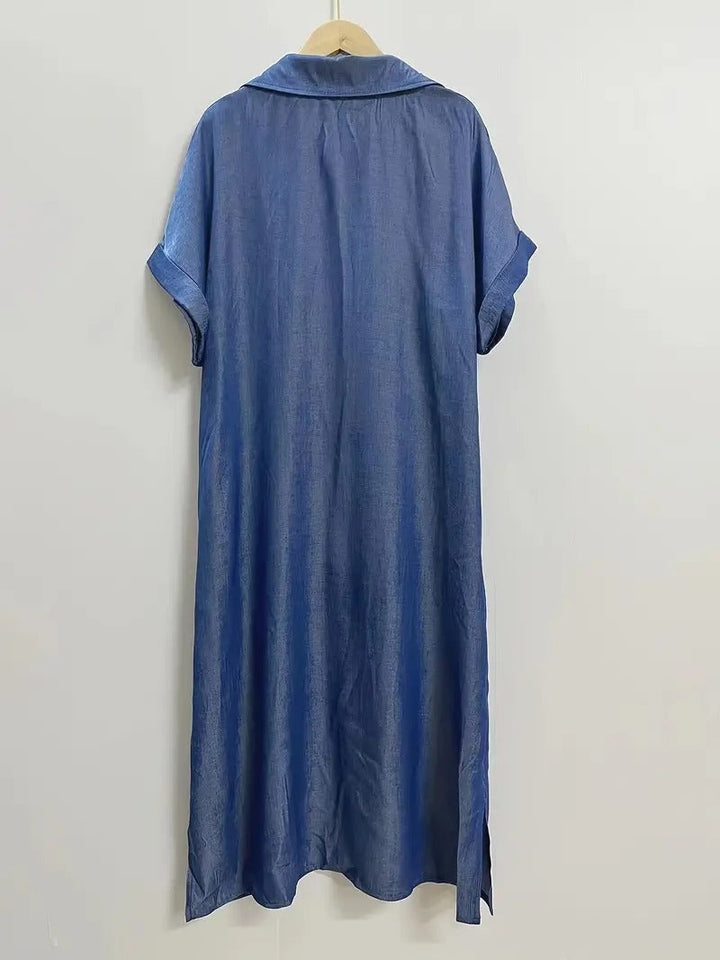 Samira-Shirt dress with fixed pockets - Elena Harper