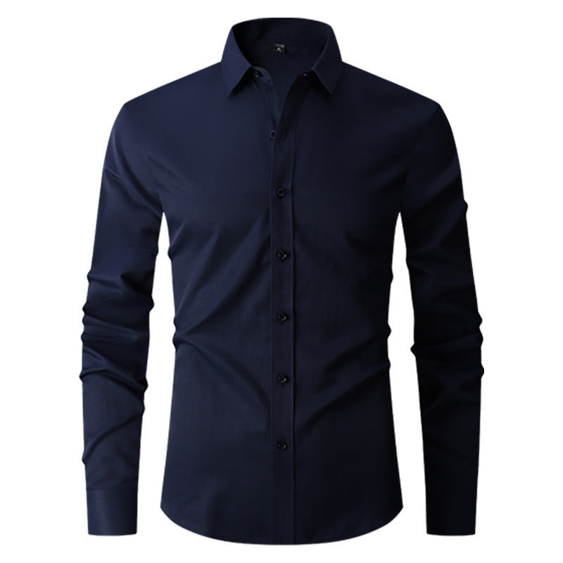 Slim Fit Long Sleeve Shirt for Men - Ideal for Spring and Autumn